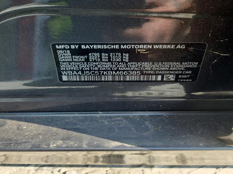 Aukcja sprzedaży 2019 Bmw 440i, vin: WBA4J5C57KBM66385, numer aukcji: 59145656