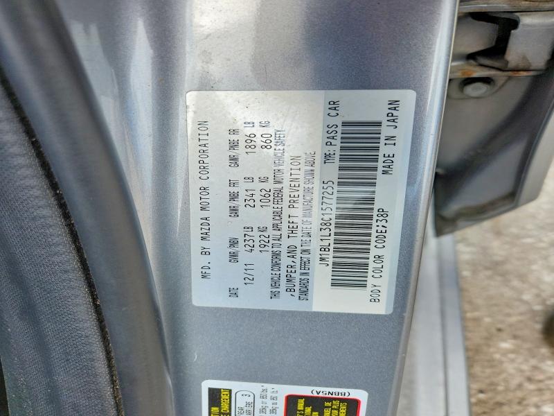 Aukcja sprzedaży 2012 Mazda Speed, vin: JM1BL1L38C1577255, numer aukcji: 59094476