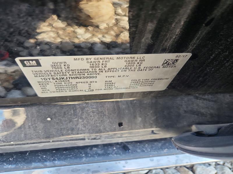 56718656 :رقم المزاد ، 1GYS4JKJ7HR230080 vin ، 2017 Cadillac Escalade مزاد بيع
