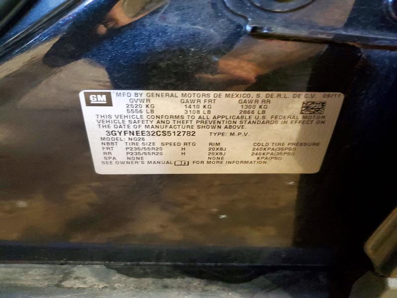Продажа на аукционе авто 2012 Cadillac Srx, vin: 3GYFNEE32CS512782, номер лота: 55441716
