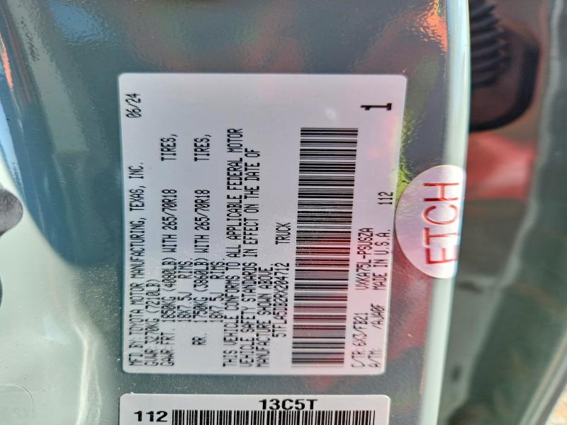 2024 Toyota Tundra მანქანა იყიდება აუქციონზე, vin: 5TFLA5DB2RX204712, აუქციონის ნომერი: 58049216