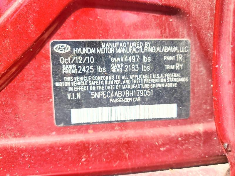 Продаж на аукціоні авто 2011 Hyundai Sonata, vin: 5NPEC4AB7BH179051, номер лоту: 59148066