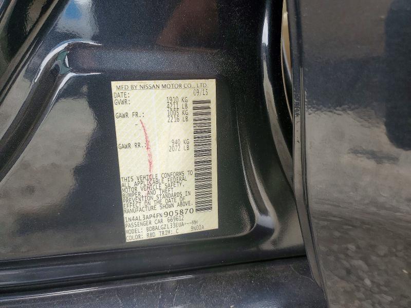 2015 Nissan Altima მანქანა იყიდება აუქციონზე, vin: 1N4AL3AP4FN905870, აუქციონის ნომერი: 57874676