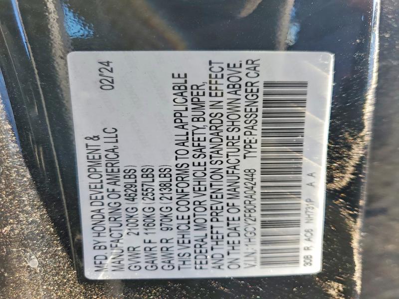 Продаж на аукціоні авто 2024 Honda Accord, vin: 1HGCY2F80RA042448, номер лоту: 56368956