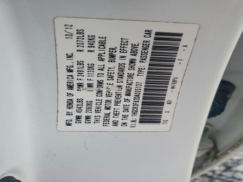 Aukcja sprzedaży 2013 Honda Accord, vin: 1HGCR3F82DA005137, numer aukcji: 56131856