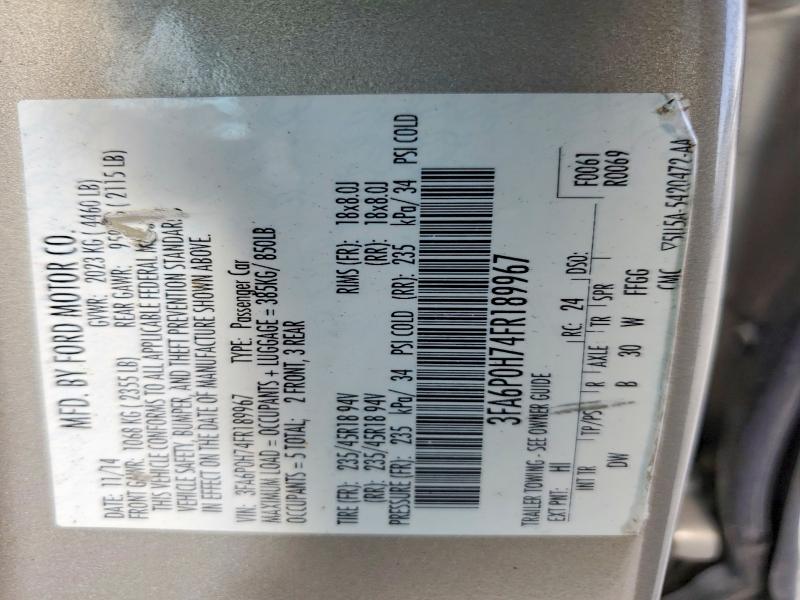 59311396 :رقم المزاد ، 3FA6P0H74FR189967 vin ، 2015 Ford Fusion مزاد بيع