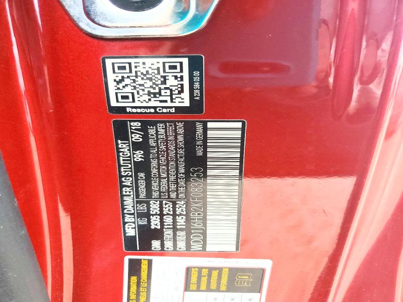 56518406 :رقم المزاد ، WDD1J6HB2KF083253 vin ، 2019 Mercedes-benz E مزاد بيع