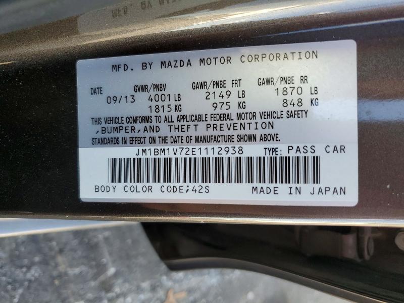56335076 :رقم المزاد ، JM1BM1V72E1112938 vin ، 2014 Mazda 3 مزاد بيع
