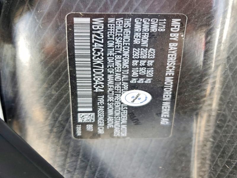Продаж на аукціоні авто 2019 Bmw I8, vin: WBY2Z4C53K7D08434, номер лоту: 58260766