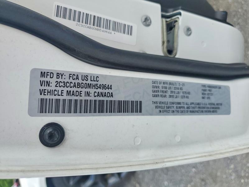 2021 Chrysler 300 მანქანა იყიდება აუქციონზე, vin: 2C3CCABG0MH549644, აუქციონის ნომერი: 55816056