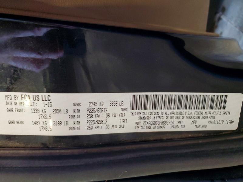 Продаж на аукціоні авто 2015 Dodge Grand Caravan, vin: 2C4RDGBG3FR683714, номер лоту: 56740496