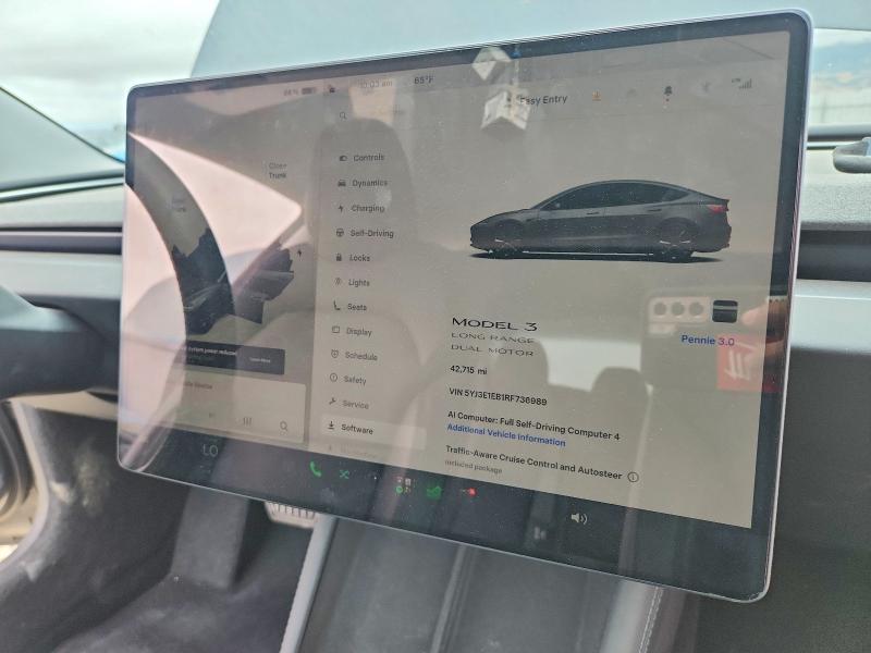 Aukcja sprzedaży 2024 Tesla Model 3, vin: 5YJ3E1EB1RF736989, numer aukcji: 57273986