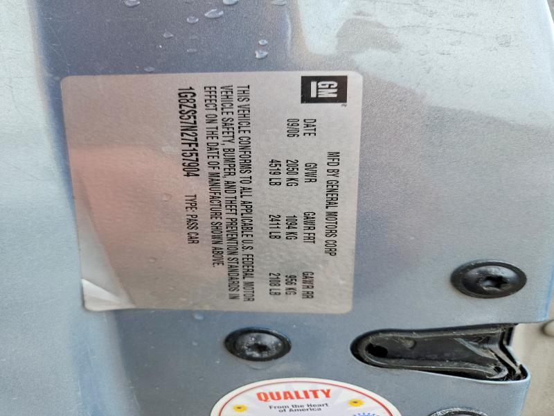 2007 Saturn Aura მანქანა იყიდება აუქციონზე, vin: 1G8ZS57N27F157904, აუქციონის ნომერი: 56525486