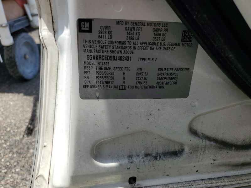 Aukcja sprzedaży 2011 Buick Enclave, vin: 5GAKRCED5BJ402431, numer aukcji: 58887226