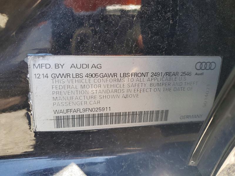 Продажа на аукционе авто 2015 Audi A4, vin: WAUFFAFL9FN025911, номер лота: 57378926