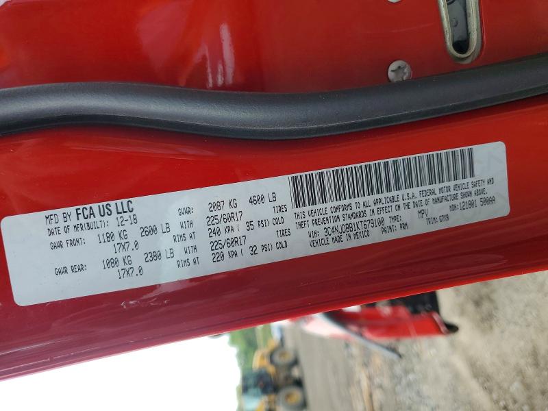 Продаж на аукціоні авто 2019 Jeep Compass, vin: 3C4NJDBB1KT679100, номер лоту: 57170216