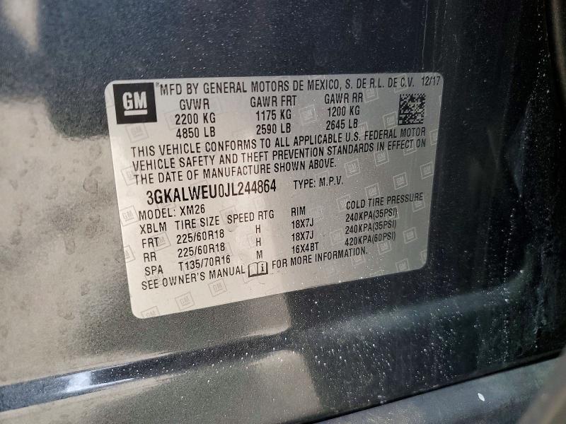 Aukcja sprzedaży 2018 Gmc Terrain, vin: 3GKALWEU0JL244864, numer aukcji: 56604176
