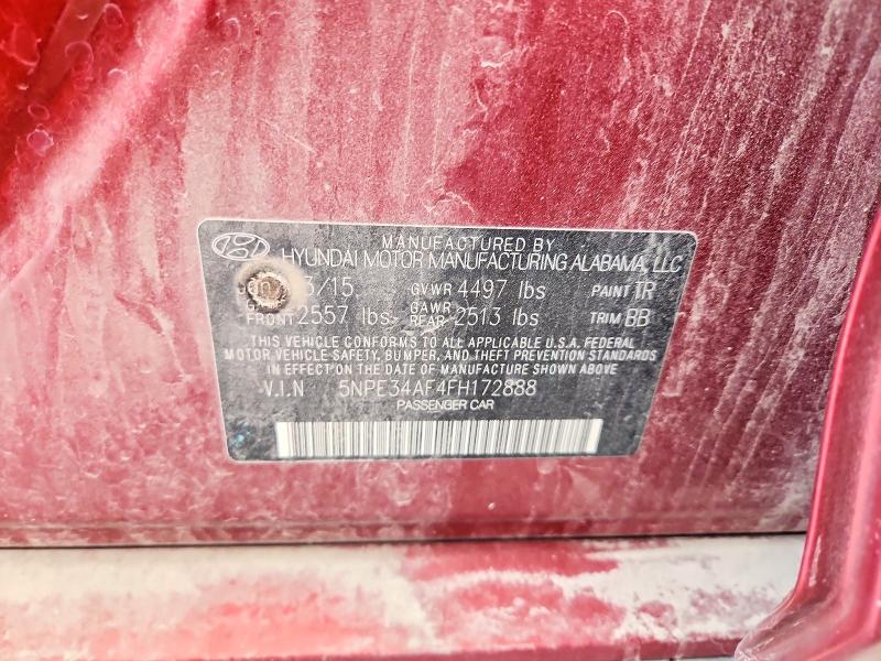 Aukcja sprzedaży 2015 Hyundai Sonata, vin: 5NPE34AF4FH172888, numer aukcji: 55831966