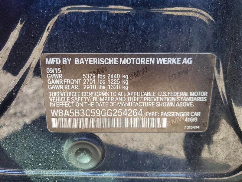 Продаж на аукціоні авто 2016 Bmw 535, vin: WBA5B3C59GG254264, номер лоту: 54129356
