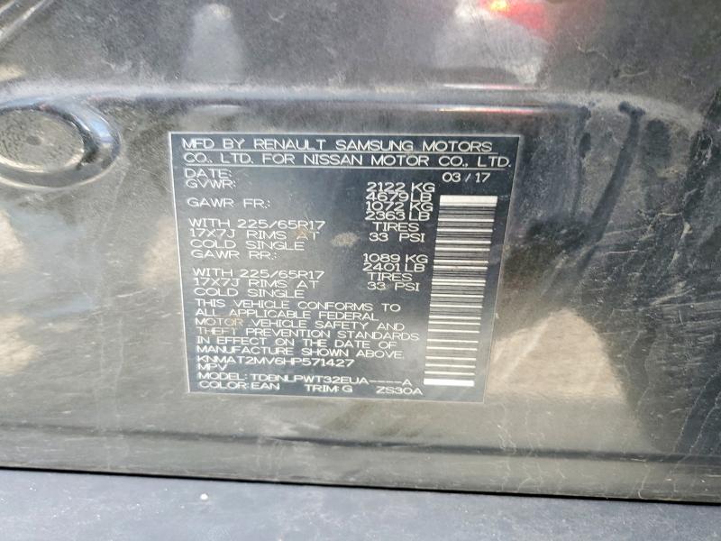 Продажа на аукционе авто 2017 Nissan Rogue, vin: KNMAT2MV6HP571427, номер лота: 56419436