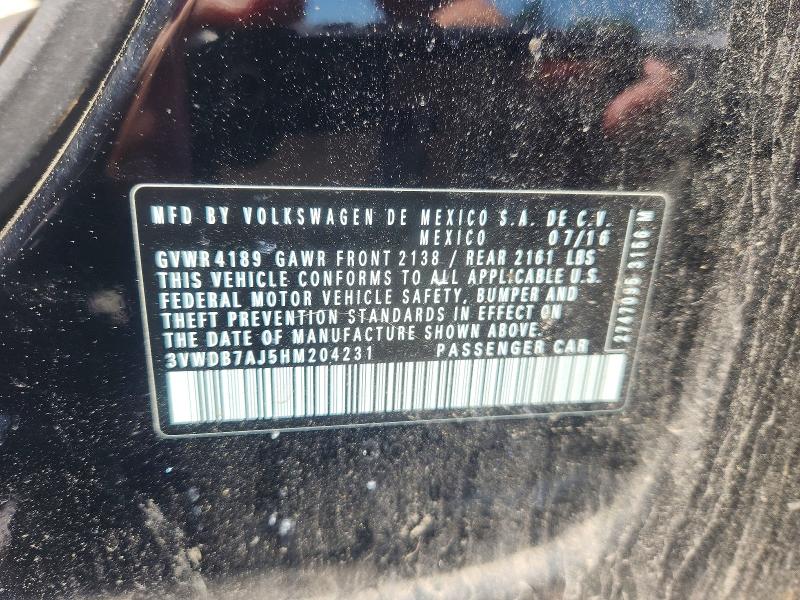Aukcja sprzedaży 2017 Volkswagen Jetta, vin: 3VWDB7AJ5HM204231, numer aukcji: 54778546