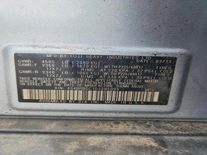 Продажа на аукционе авто 2013 Subaru Outback, vin: 4S4BRBGC1D3295099, номер лота: 57707186