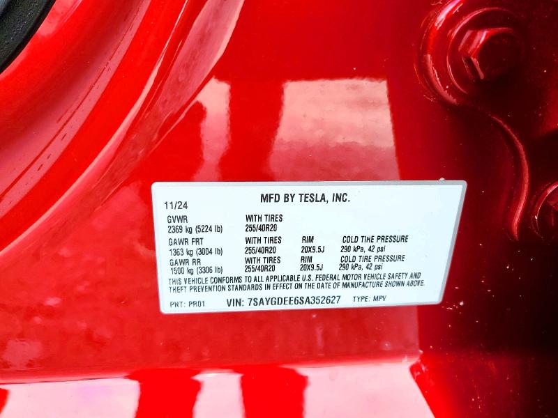 Продажа на аукционе авто 2025 Tesla Model Y, vin: 7SAYGDEE6SA352627, номер лота: 56502946