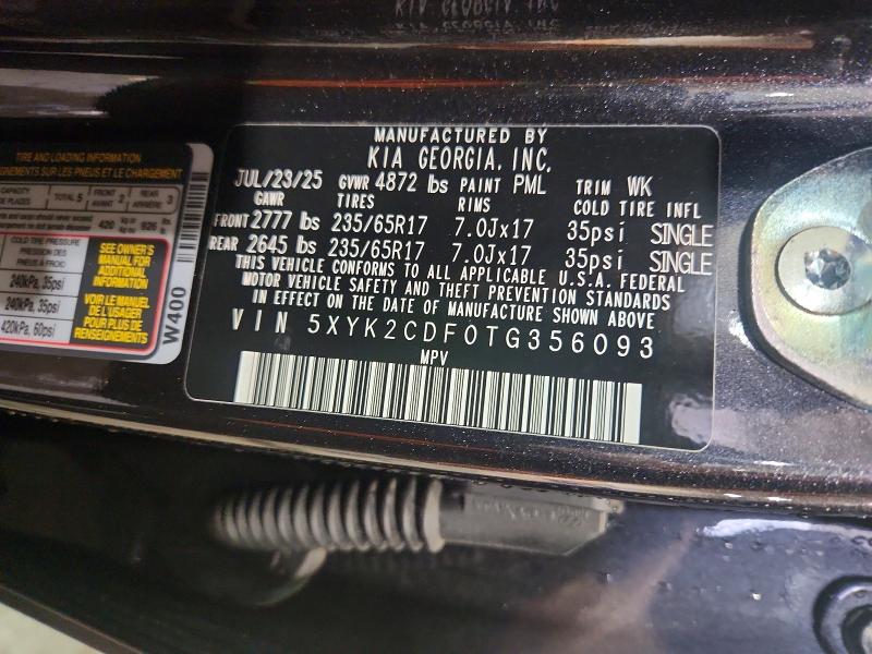 Aukcja sprzedaży 2026 Kia Sportage, vin: 5XYK2CDF0TG356093, numer aukcji: 59377056
