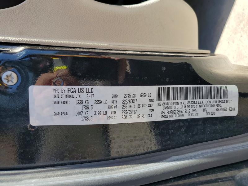 Auction sale of the 2017 Dodge Grand Caravan, vin: 2C4RDGCG5HR716116, lot number: 56354136