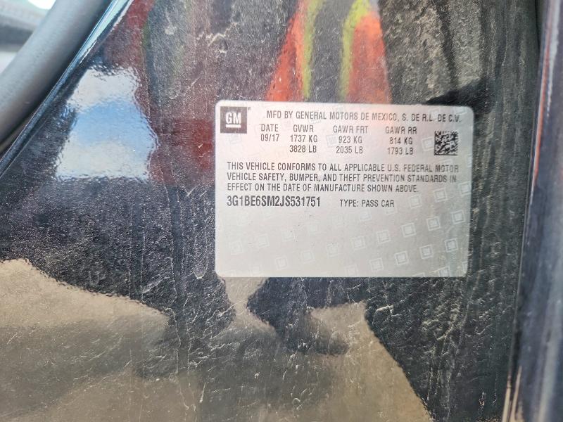 Продаж на аукціоні авто 2018 Chevrolet Cruze, vin: 3G1BE6SM2JS531751, номер лоту: 85615335