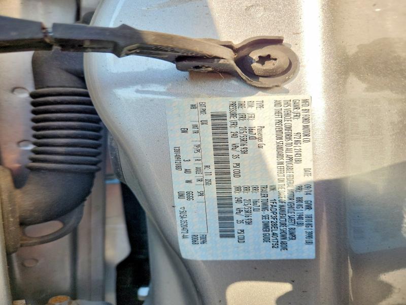 2014 Ford Focus მანქანა იყიდება აუქციონზე, vin: 1FADP3F28EL401752, აუქციონის ნომერი: 59109096