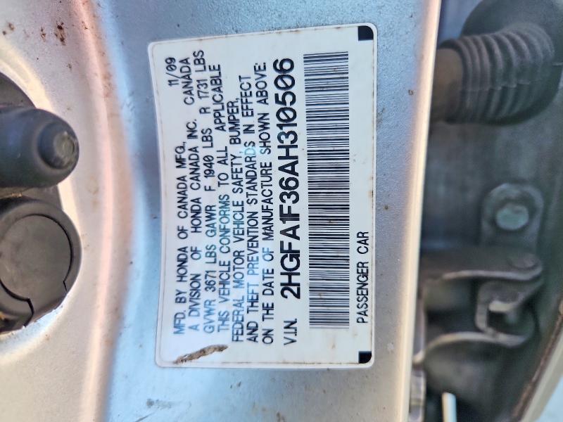 Auction sale of the 2010 Honda Civic, vin: 2HGFA1F36AH310506, lot number: 56266096