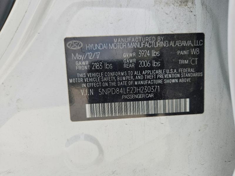 56713136 :رقم المزاد ، 5NPD84LF2JH230371 vin ، 2018 Hyundai Elantra مزاد بيع