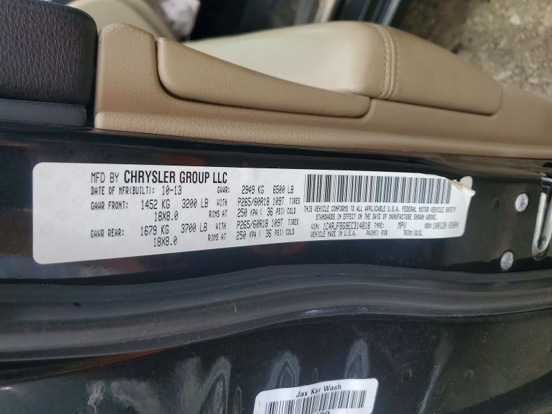 Продаж на аукціоні авто 2014 Jeep Grand Cherokee, vin: 1C4RJFBG9EC314818, номер лоту: 58872366