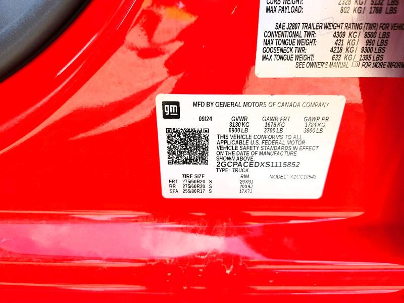 55837456 :رقم المزاد ، 2GCPACEDXS1115852 vin ، 2025 Chevrolet Silverado مزاد بيع