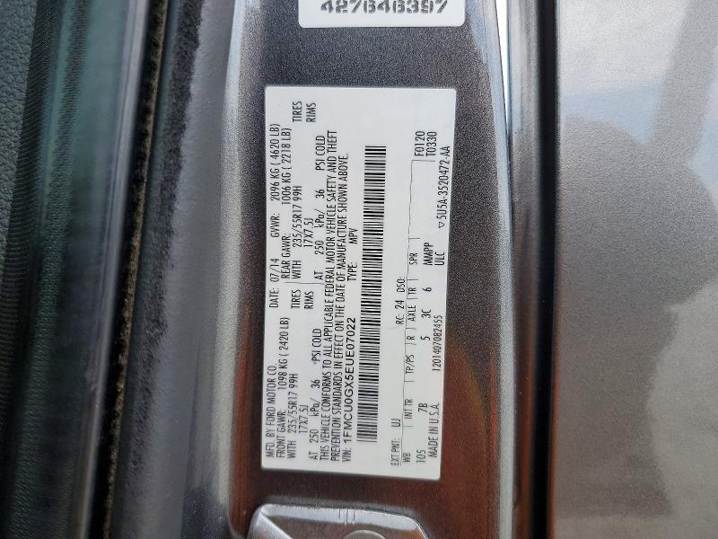 2014 Ford Escape მანქანა იყიდება აუქციონზე, vin: 1FMCU0GX5EUE07022, აუქციონის ნომერი: 56413916