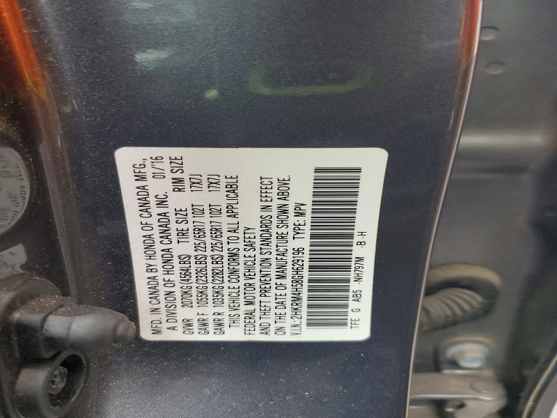 Aukcja sprzedaży 2016 Honda Cr-v, vin: 2HKRM4H58GH629196, numer aukcji: 56534526