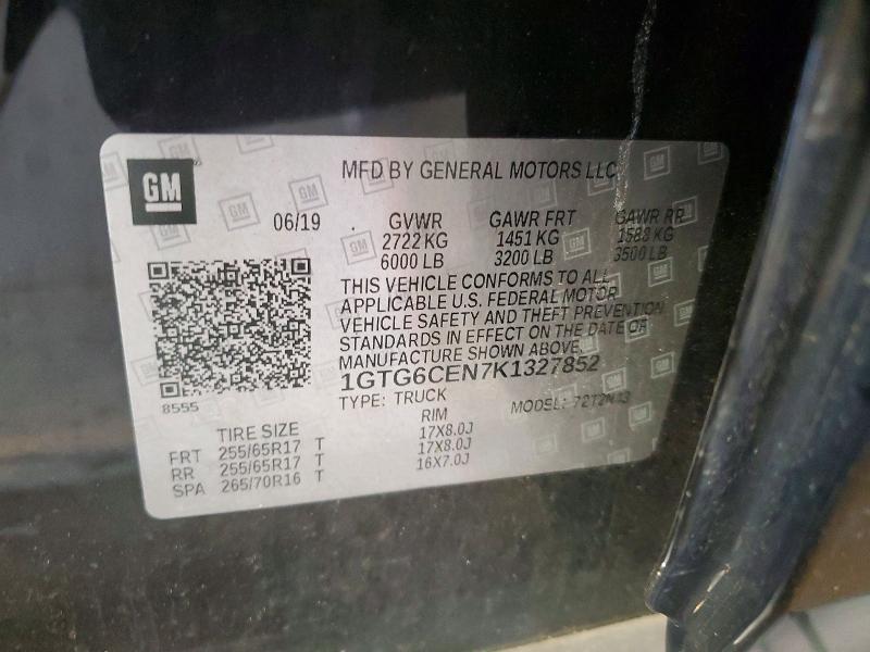 Продажа на аукционе авто 2019 Gmc Canyon, vin: 1GTG6CEN7K1327852, номер лота: 56235766