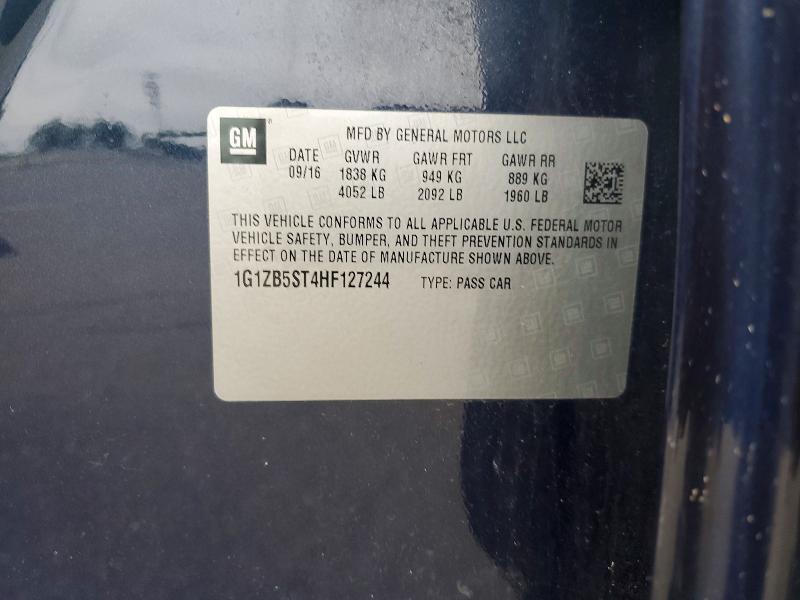 Продаж на аукціоні авто 2017 Chevrolet Malibu, vin: 1G1ZB5ST4HF127244, номер лоту: 57957036