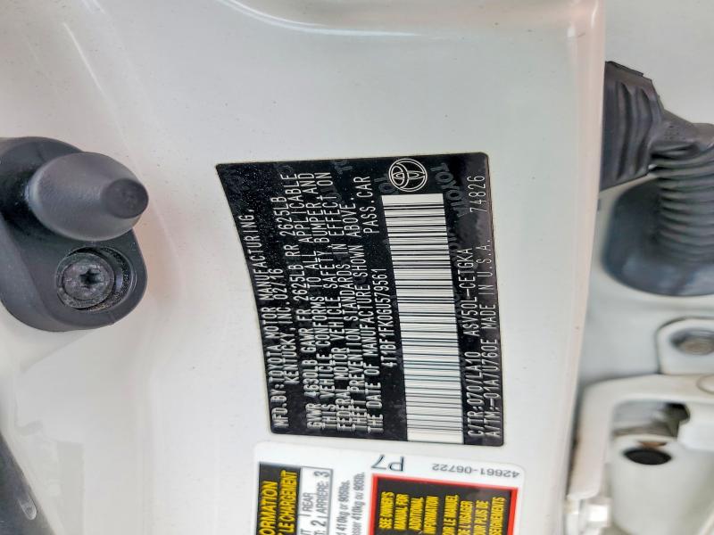2016 Toyota Camry მანქანა იყიდება აუქციონზე, vin: 4T1BF1FK0GU579561, აუქციონის ნომერი: 56644986