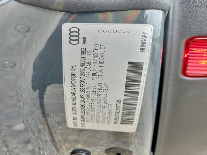 2016 Audi Tt მანქანა იყიდება აუქციონზე, vin: TRUT5CFV4G1017185, აუქციონის ნომერი: 58047466