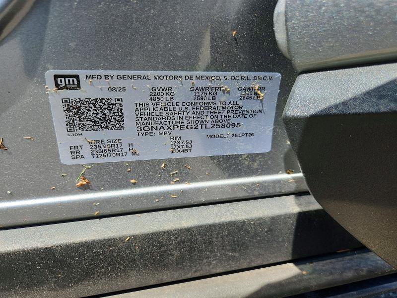 56020426 :رقم المزاد ، 3GNAXPEG2TL258095 vin ، 2026 Chevrolet Equinox مزاد بيع