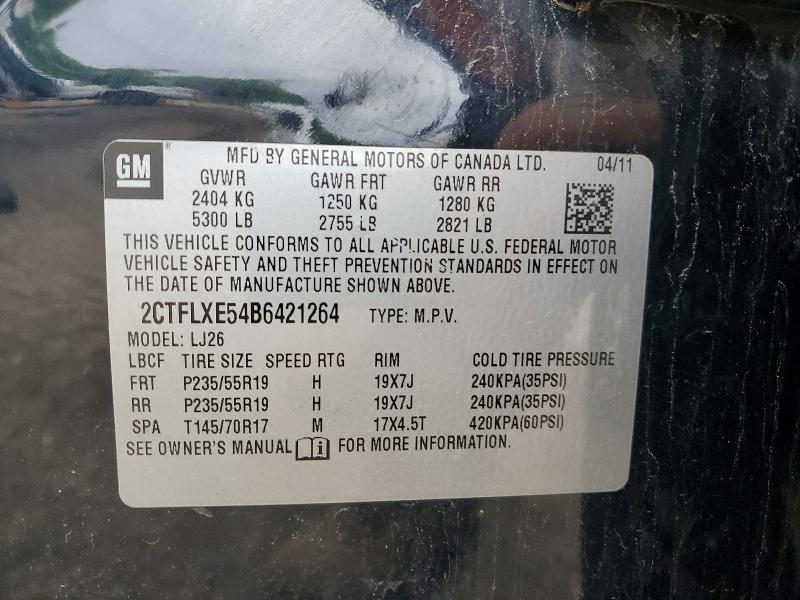 55726316 :رقم المزاد ، 2CTFLXE54B6421264 vin ، 2011 Gmc Terrain مزاد بيع