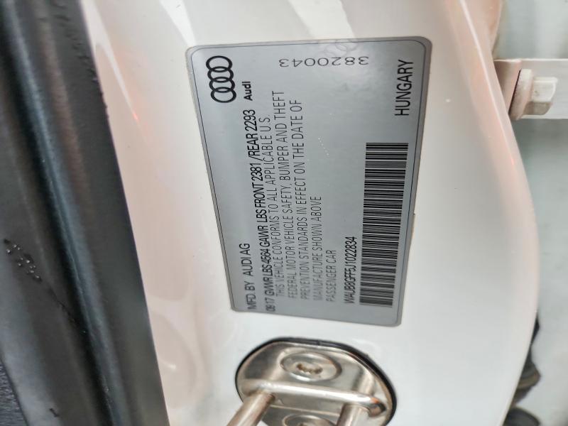 Aukcja sprzedaży 2018 Audi A3, vin: WAUB8GFF5J1022834, numer aukcji: 57395506