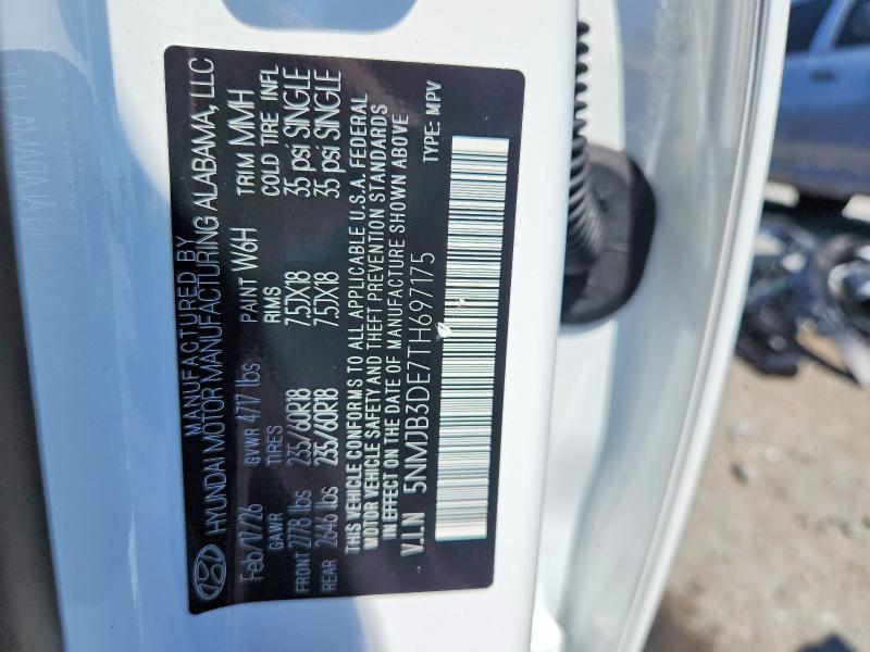 2026 Hyundai Tucson მანქანა იყიდება აუქციონზე, vin: 5NMJB3DE7TH697175, აუქციონის ნომერი: 58215346