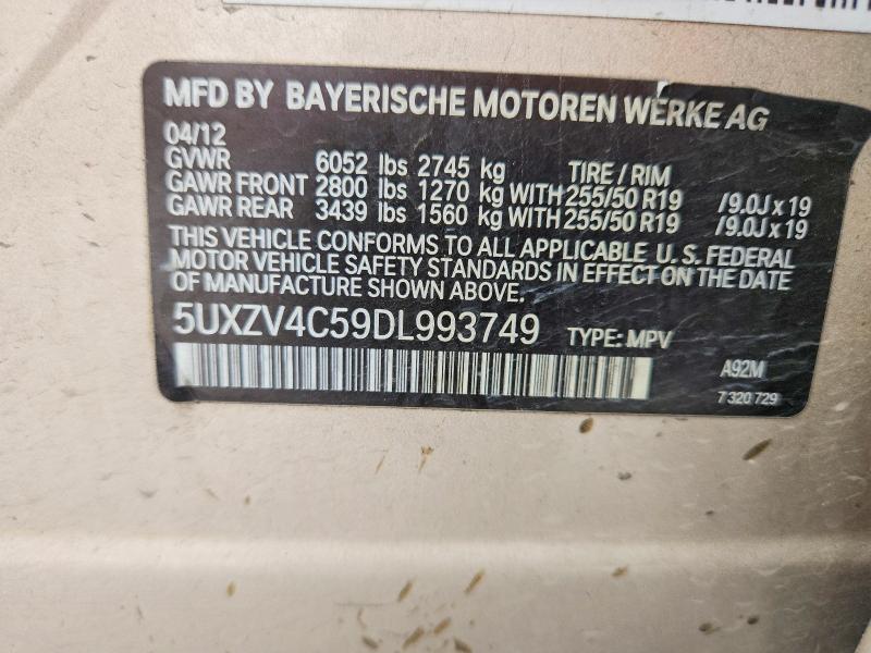 Auction sale of the 2013 Bmw X5, vin: 5UXZV4C59DL993749, lot number: 57381236
