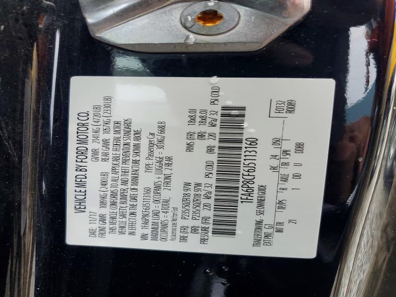 Продажа на аукционе авто 2018 Ford Mustang, vin: 1FA6P8CF6J5113160, номер лота: 57864176