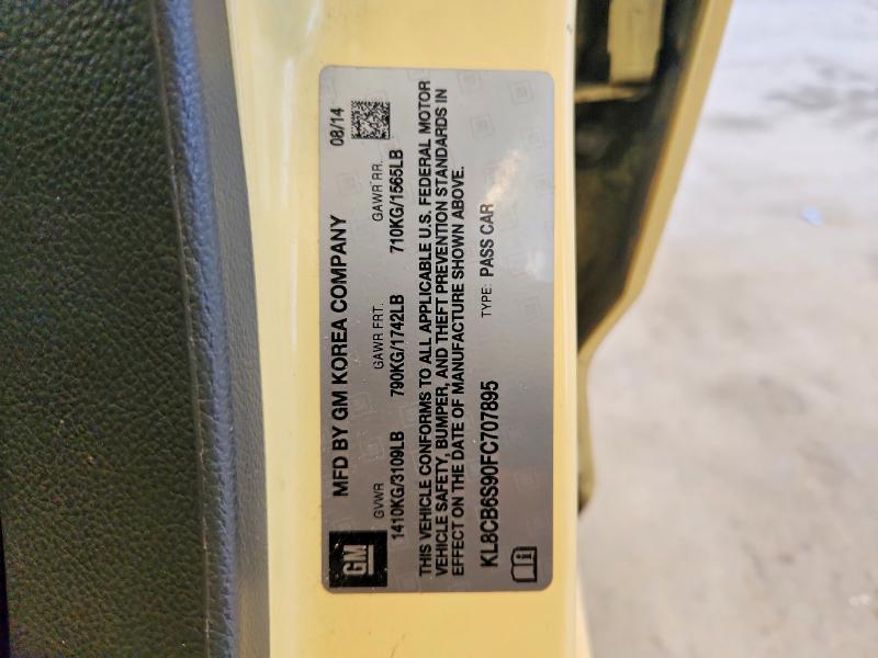 58152396 :رقم المزاد ، KL8CB6S90FC707895 vin ، 2015 Chevrolet Spark مزاد بيع