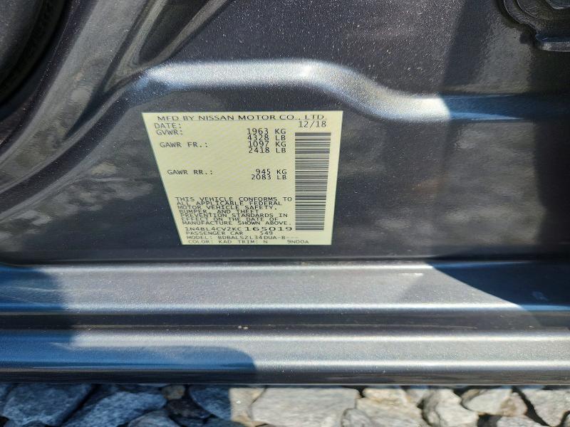 2019 Nissan Altima მანქანა იყიდება აუქციონზე, vin: 1N4BL4CV2KC165019, აუქციონის ნომერი: 59136476