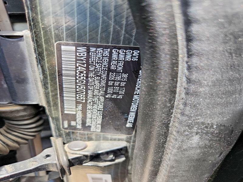 58654476 :رقم المزاد ، WBY1Z4C55GV507657 vin ، 2016 Bmw I3 مزاد بيع